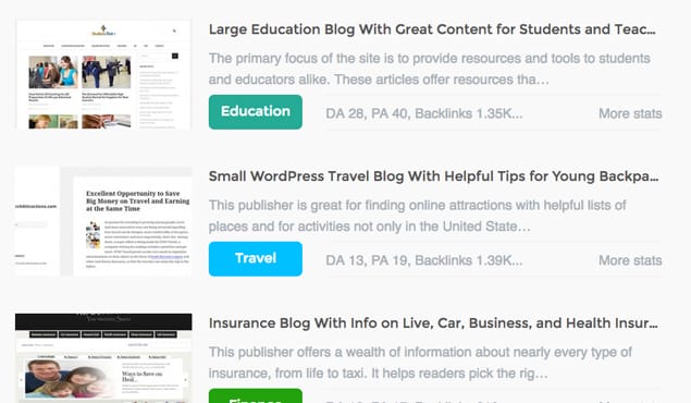 List of Publishers