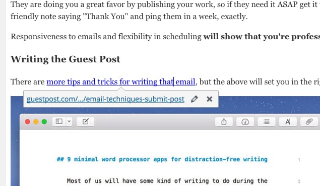 Using a Hyperlink in WordPress