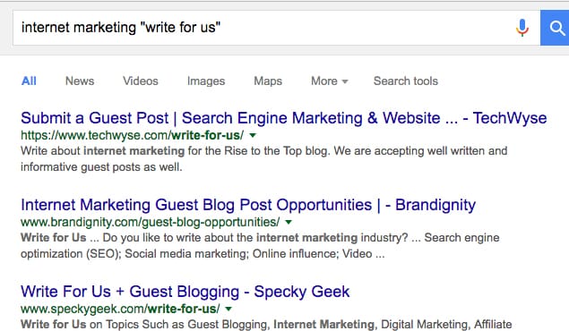 Write for Us Google Query