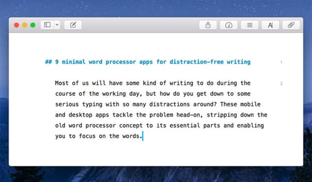 Writing an Article Distraction Free