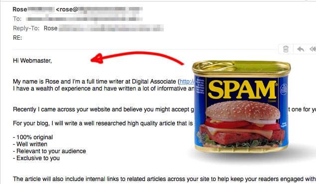 Spam Non Personalized Email
