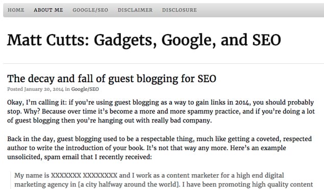 Decay of Guest Blogging