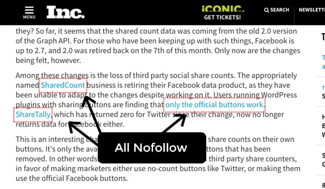 Nofollow Publisher Example