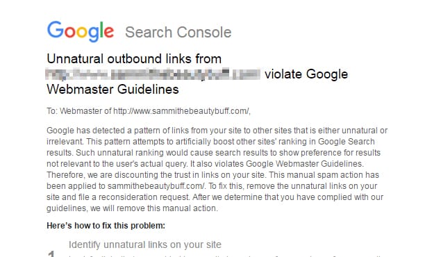 Unnatural Links Warning