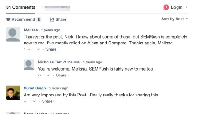 Blog Comments Count