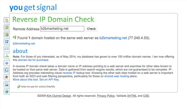 Find Other Sites Hosted on IP
