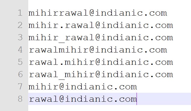 Guessing Email Addresses