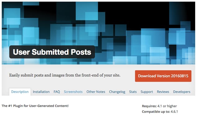 User Submitted Posts Plugin