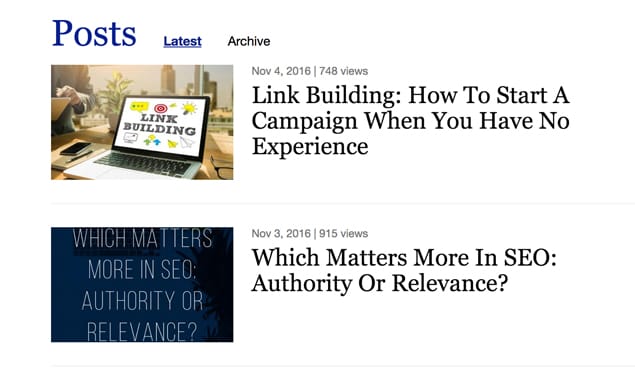 Forbes Posting Dates
