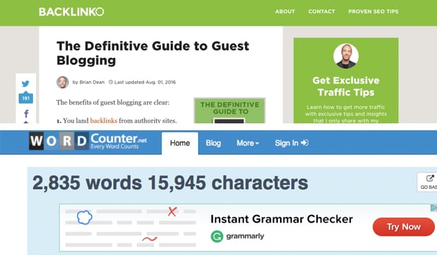 Quality Post Example Word Count
