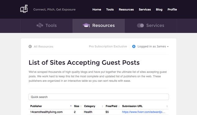 List of Sites Accepting Guest Posts