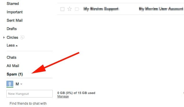 Example Email Landing in Spam