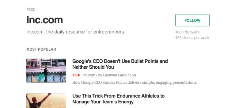 Reading Inc Feed