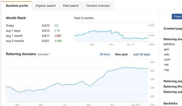 Backlink Profile Growth