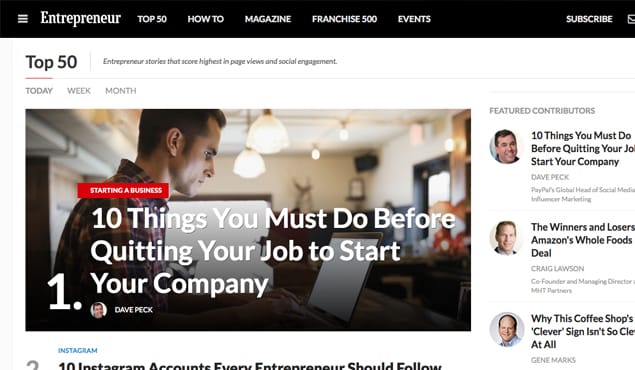 Entrepreneur Top 50