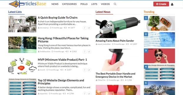 ArticlesBase Homepage