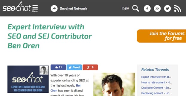Example of an Interview Post