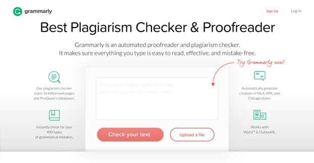 Grammarly Homepage