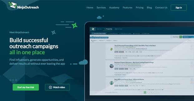 Ninja Outreach Homepage