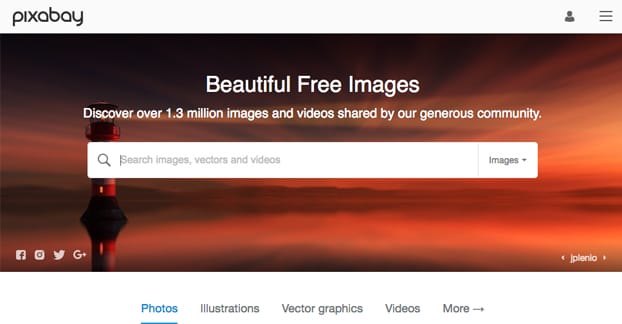 Pixabay Homepage