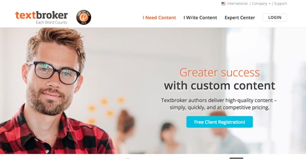 Textbroker Homepage