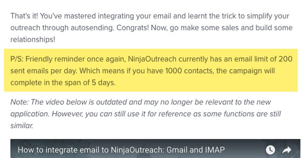 200 Emails Per Day Limit