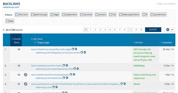 New Links Ahrefs