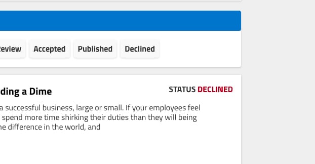 Declined Guest Post