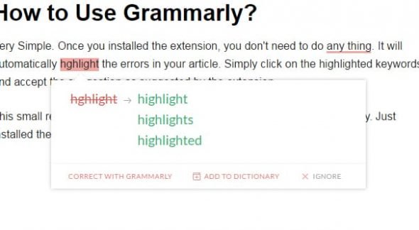 Example Error Highlight