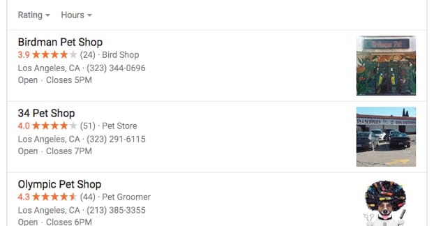 Example Local Results