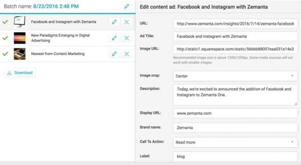 Example Zemanta Ad