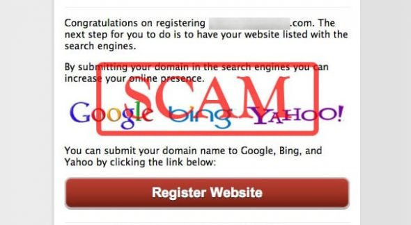 Search Engine Submission Scam