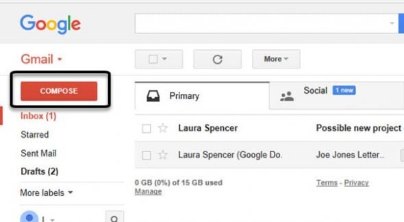 Composing Gmail Email