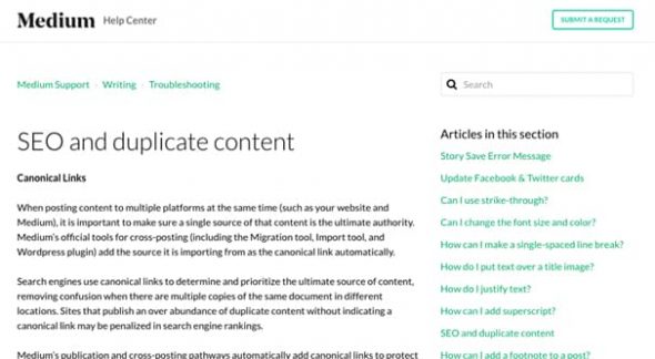 Medium and Canonical