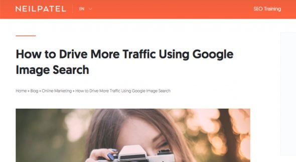 Neil Patel Recommending Image Optimization
