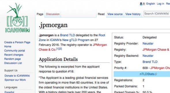 jpmorgan Domain Extension