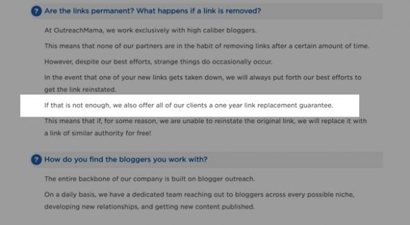 Link Replacement Guarantee
