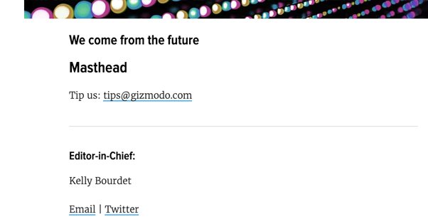 List of Editors on Gizmodo