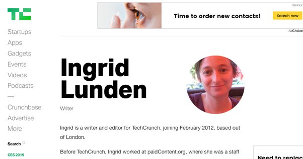 Techcrunch Author