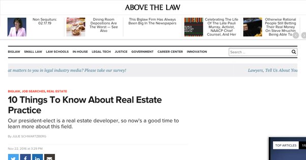 Above The Law Example Article