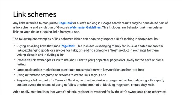 What Are Link Schemes