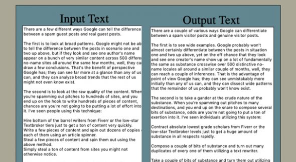 Content Spinner Site