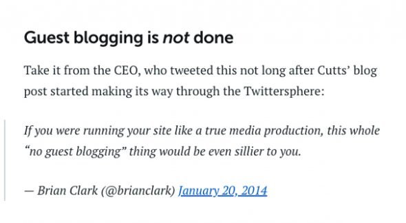 Guest Blogging Not Done