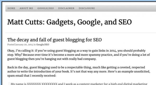 Matt Cutts Original Post